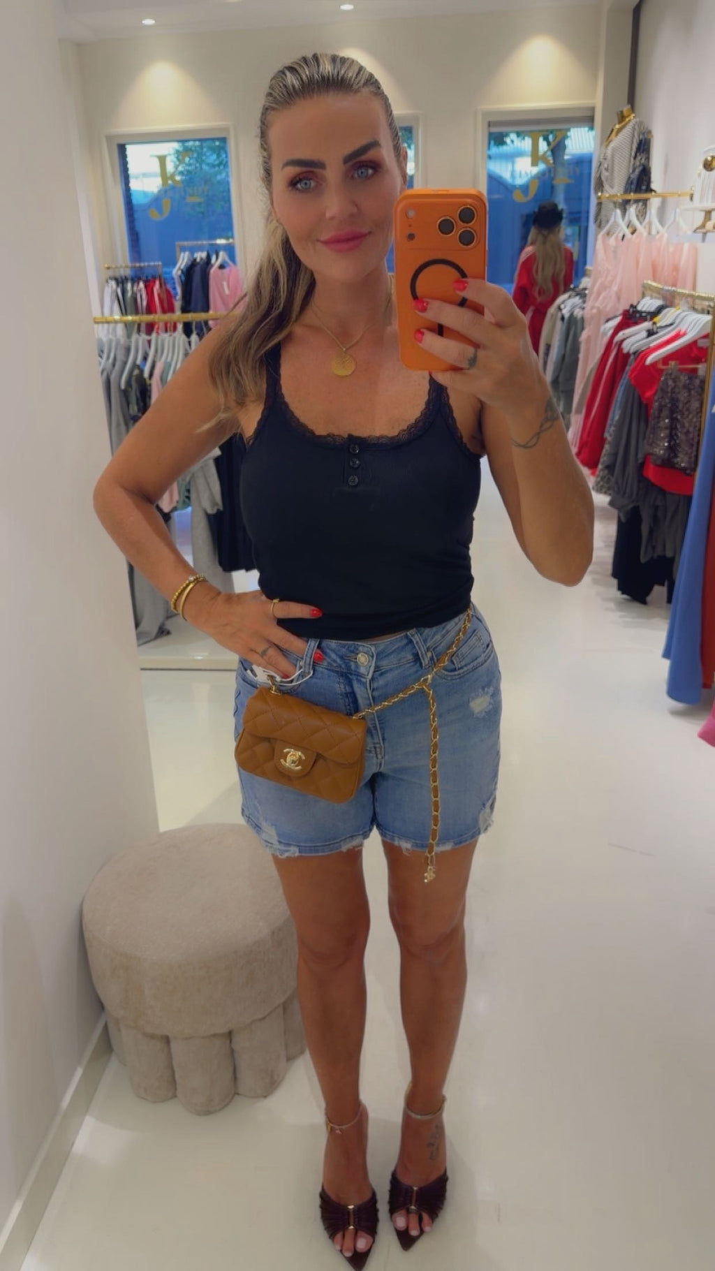 Basic top kant detail zwart