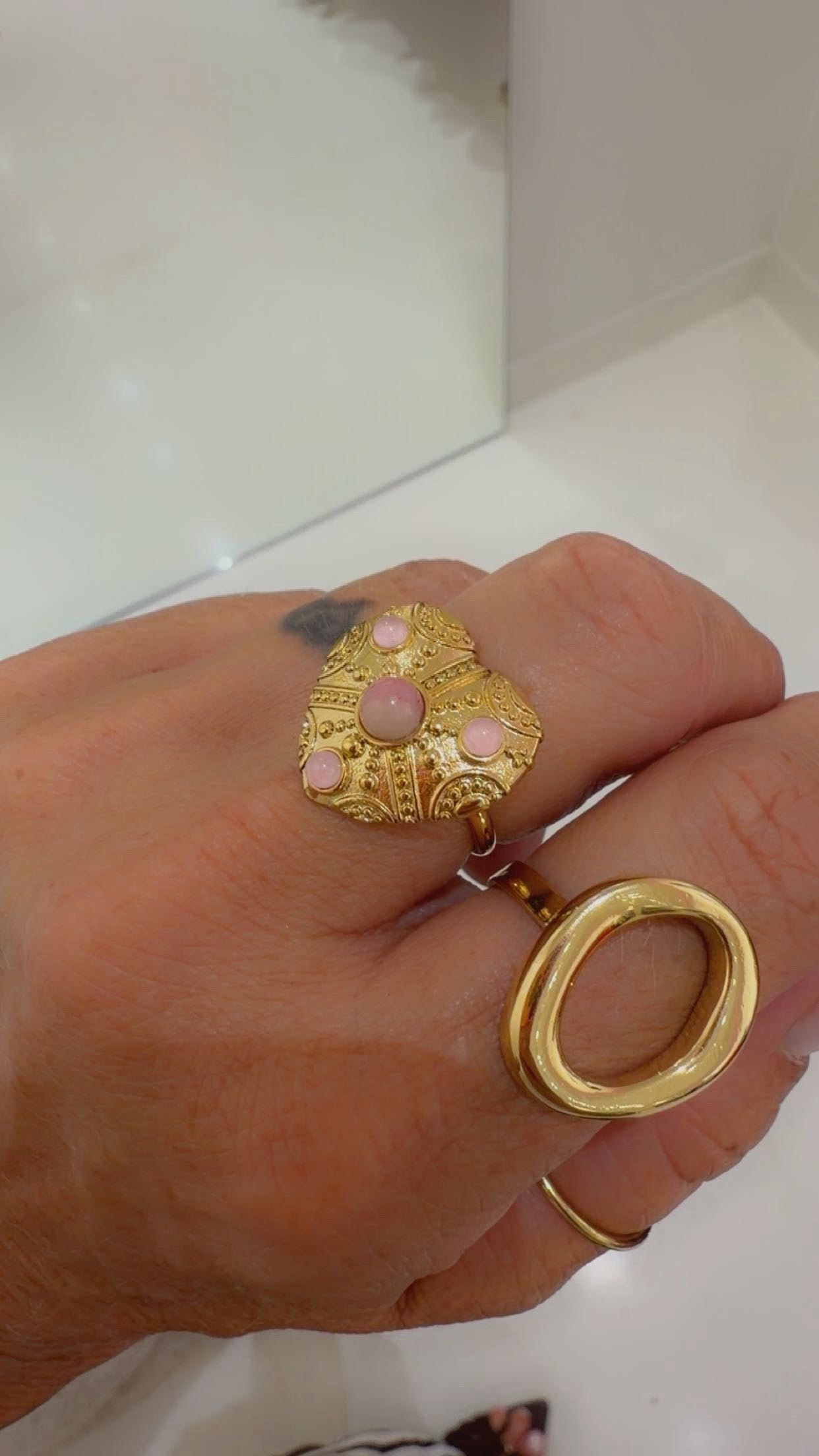 Pink-heart ring