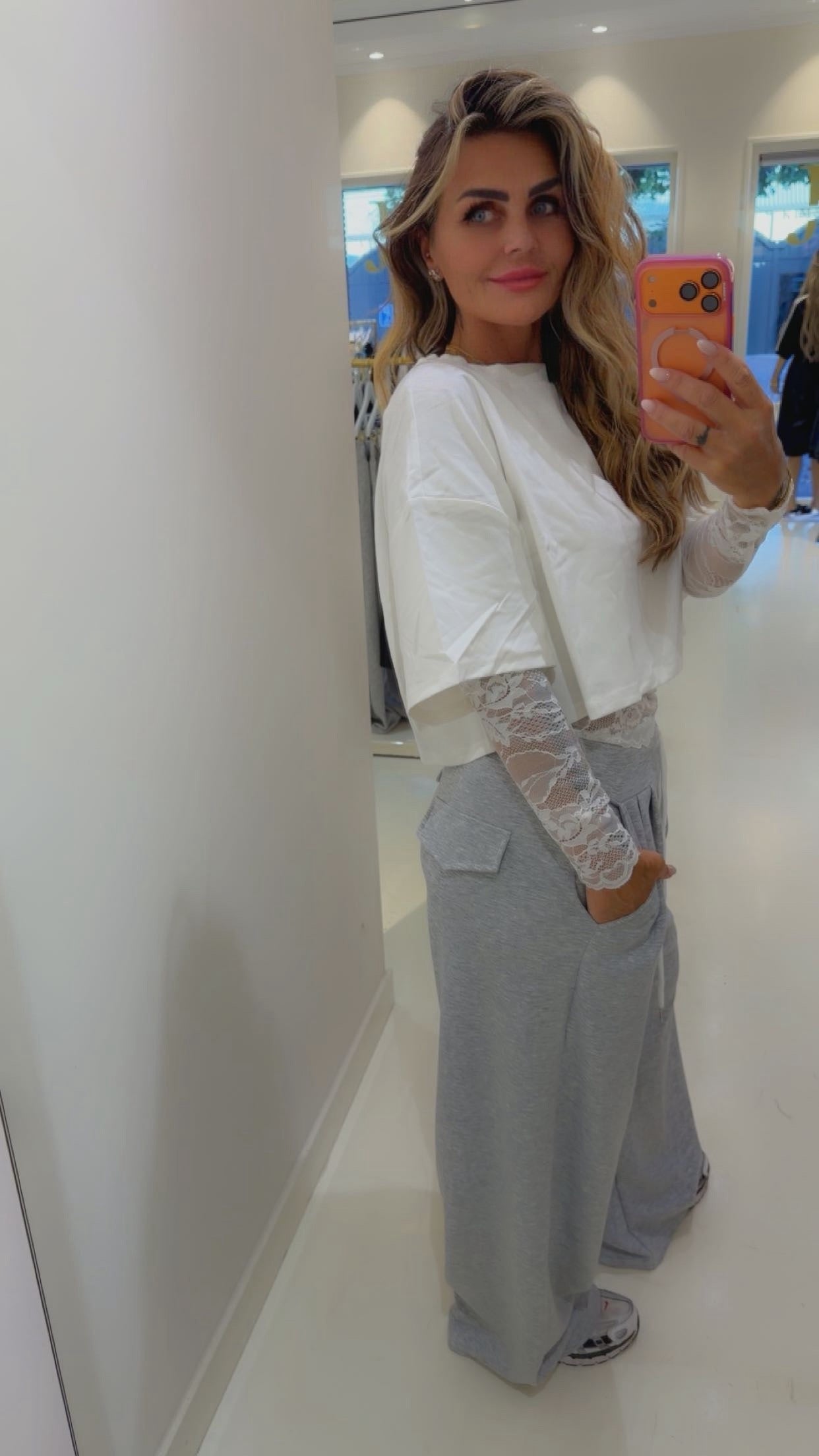 lace top plus tee white