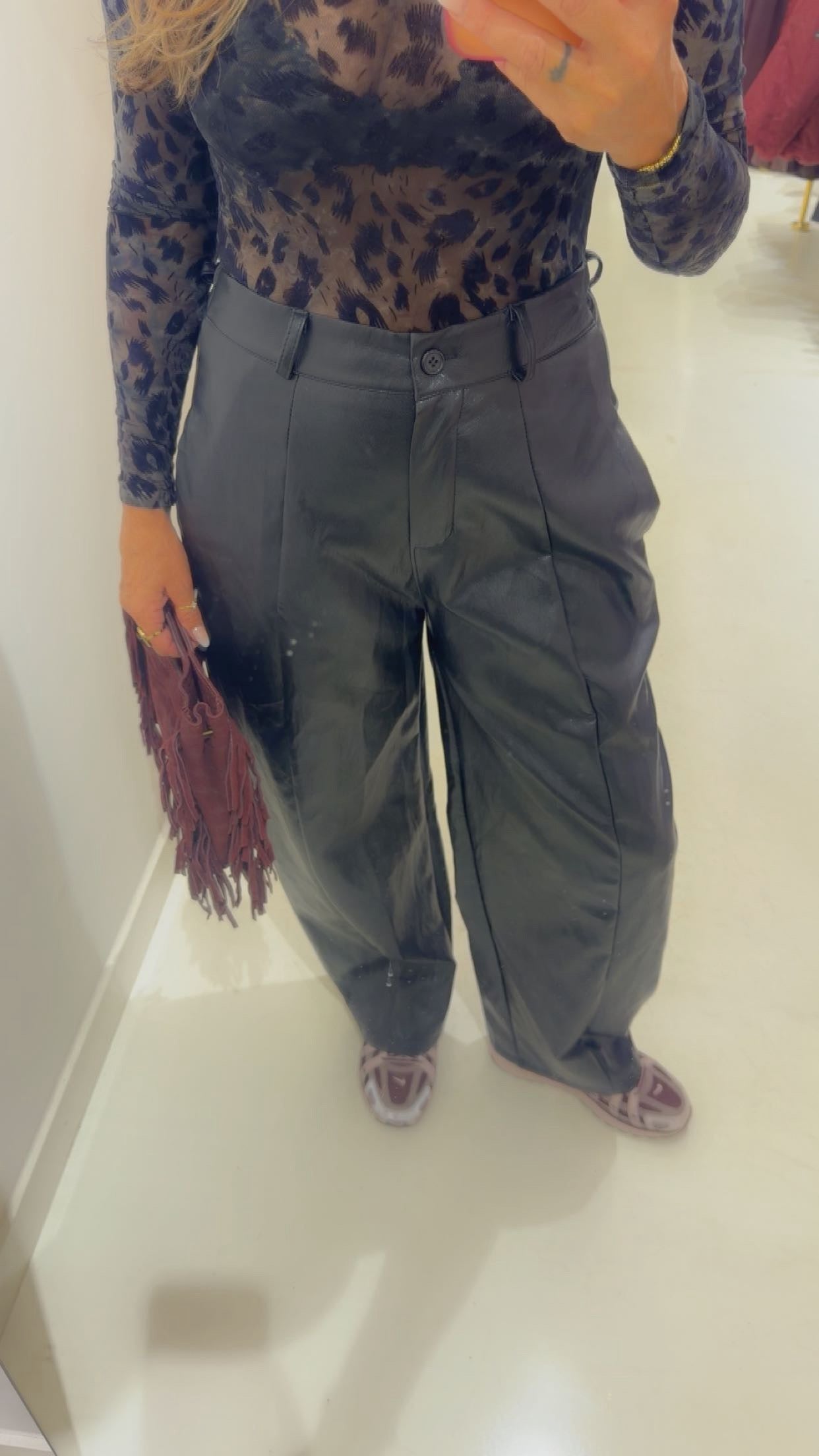 fringe bag burgendy