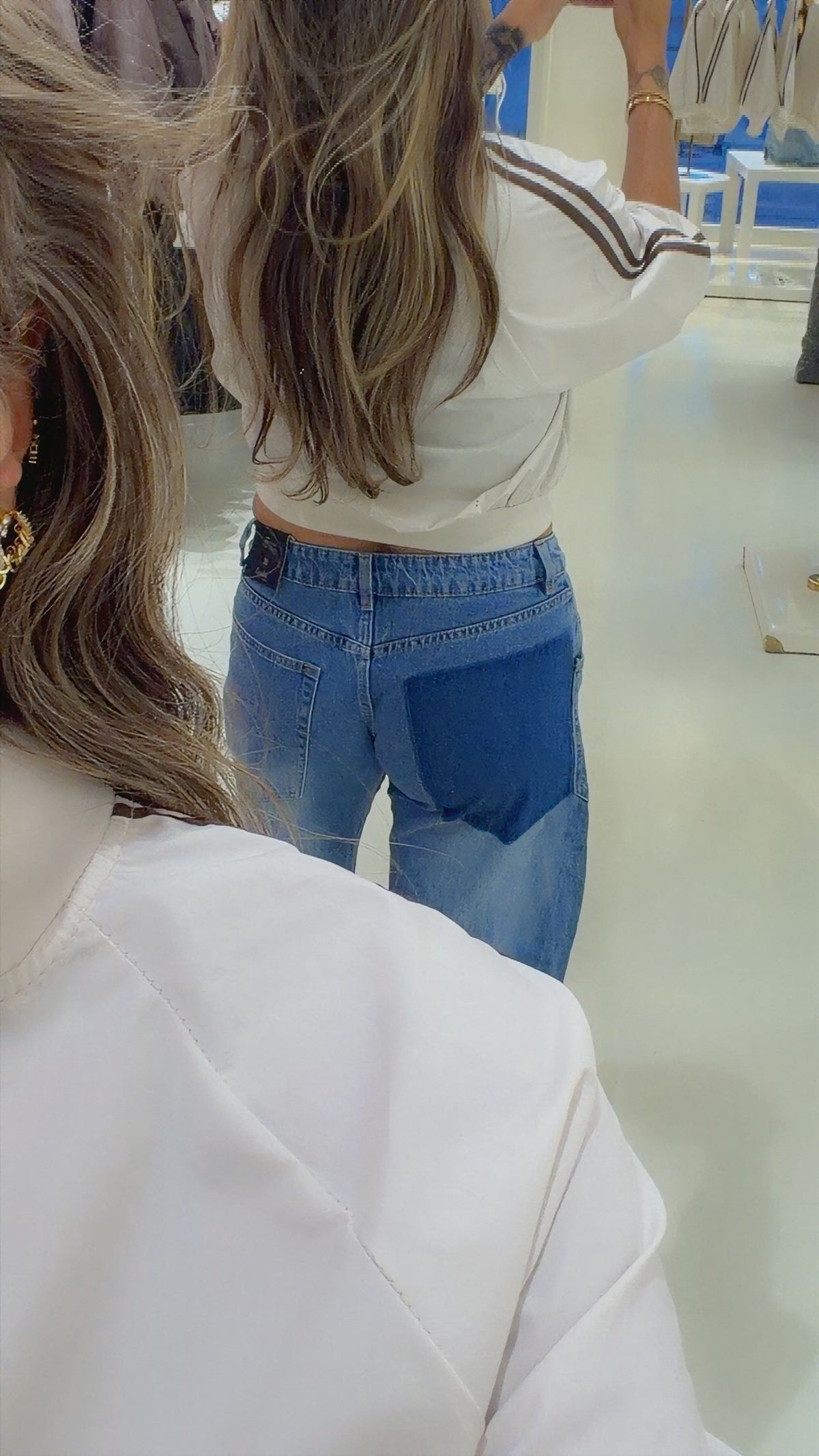 lino low waist  jeans