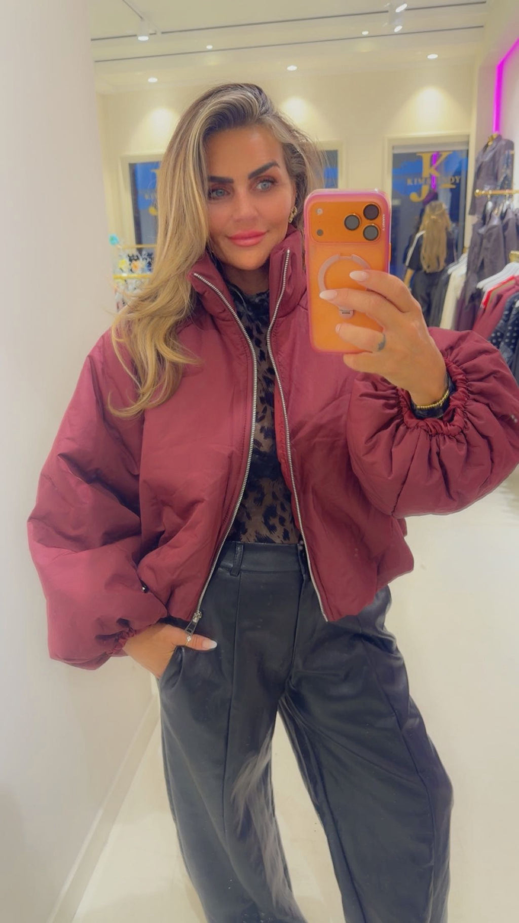 zaya jacket burgendy