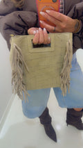 fringe bag taupe