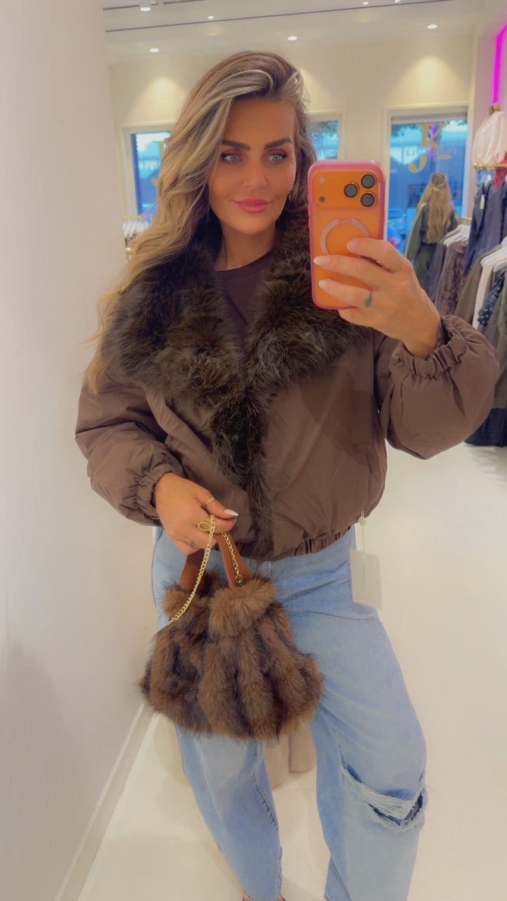 reversibel Dolly jacket bruin