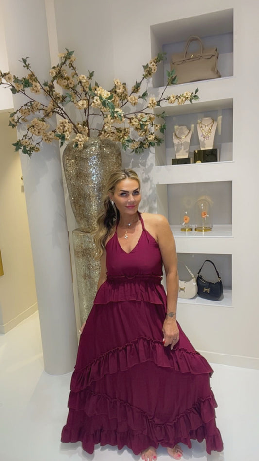 Flowy dress burgendy