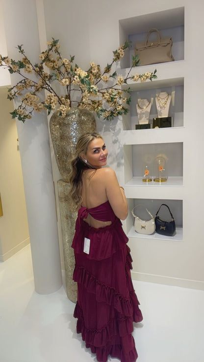 Flowy dress burgendy