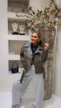 Army green leather jacket