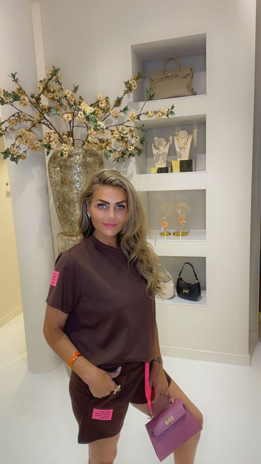 Perfect set kort dark brown