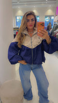 Lace jacket blue
