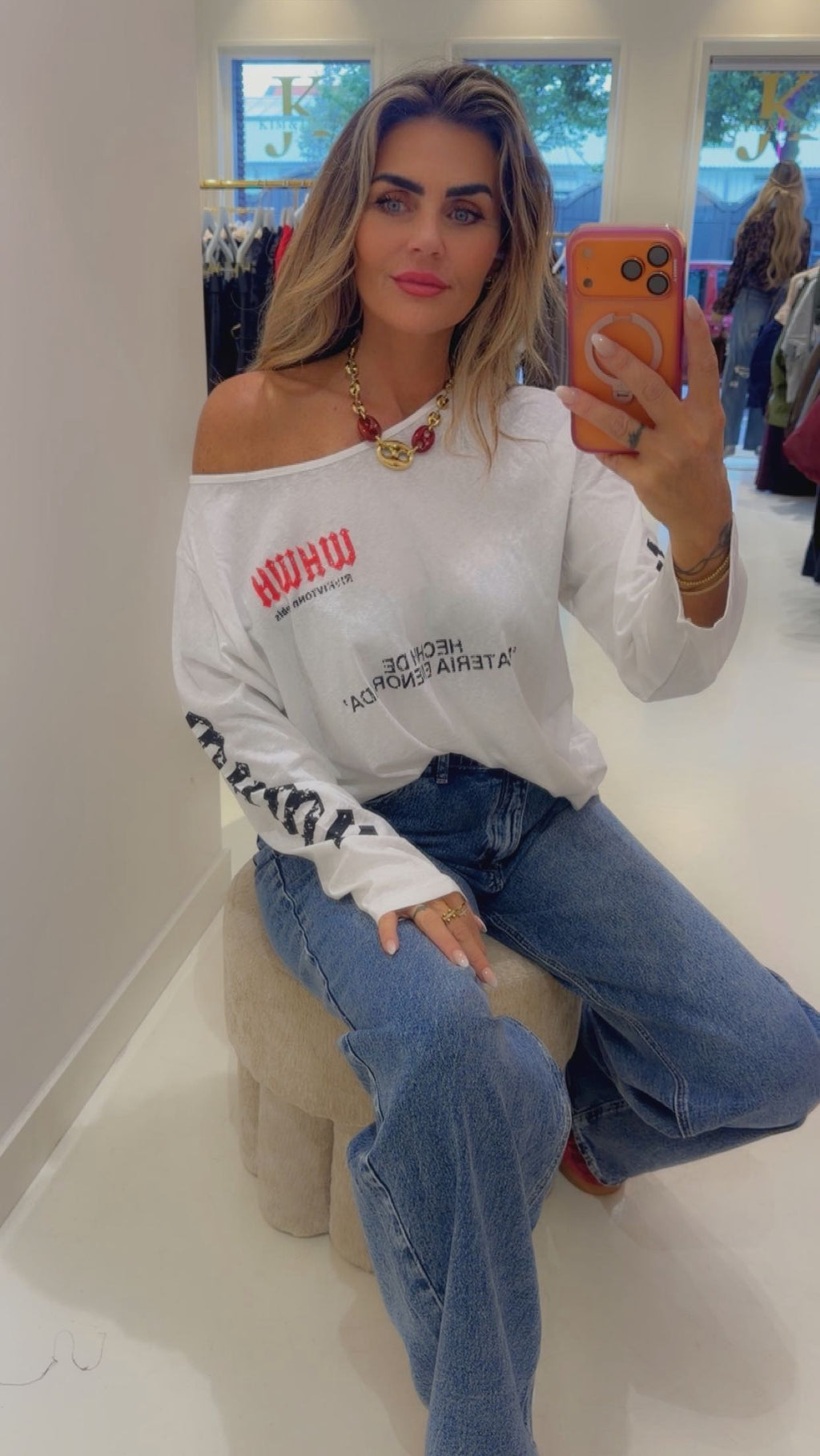 Missy longsleeve offsholder white