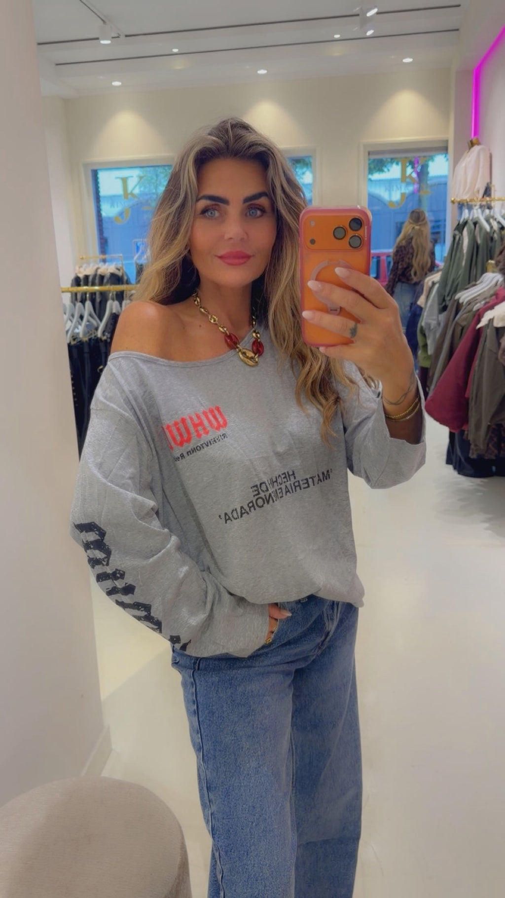 Missy longsleeve offsholder grey
