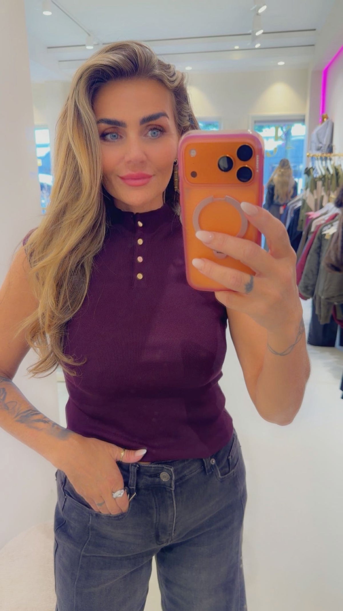 fenna top aubergine