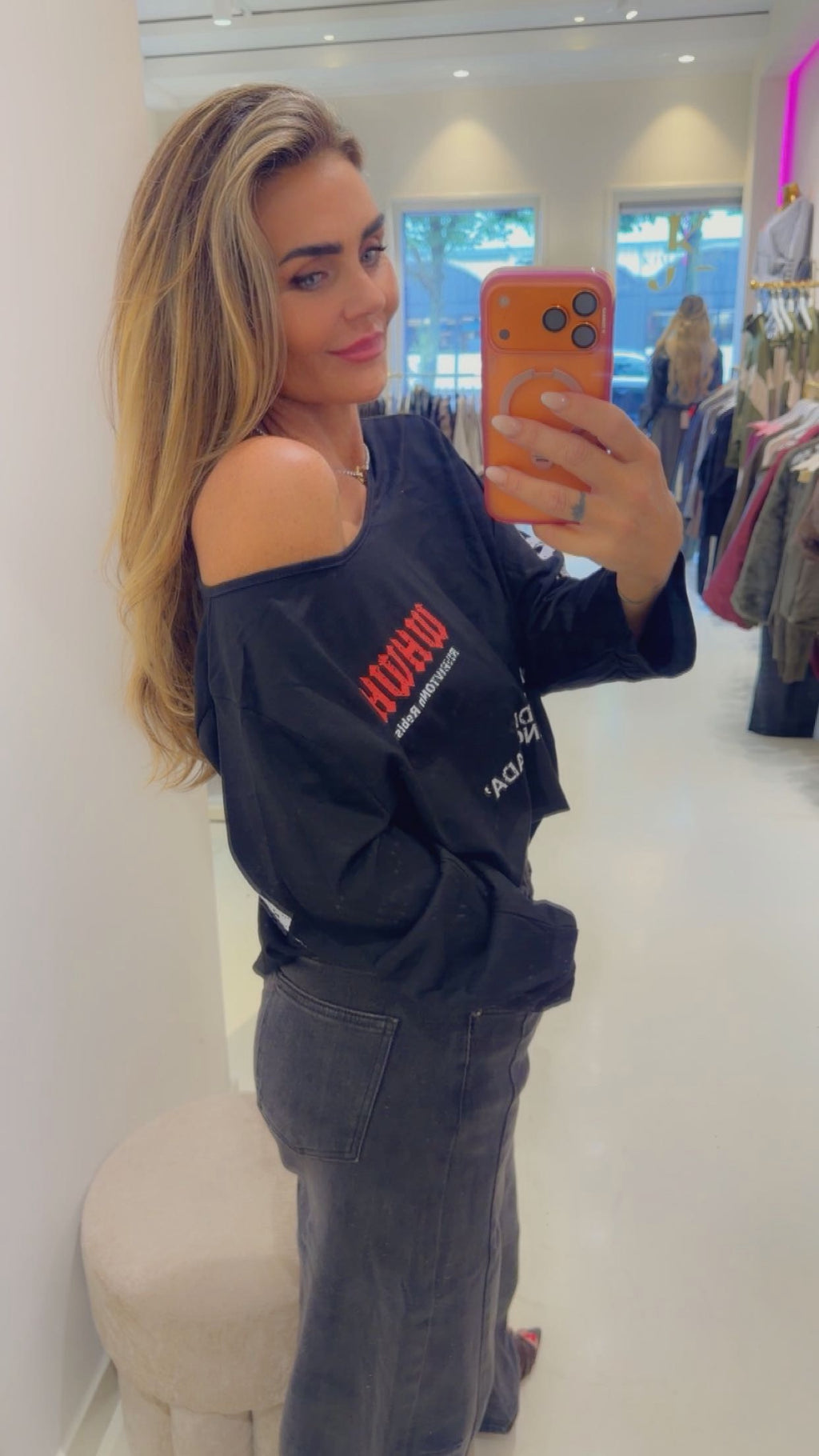 missy longsleeve offsholder black
