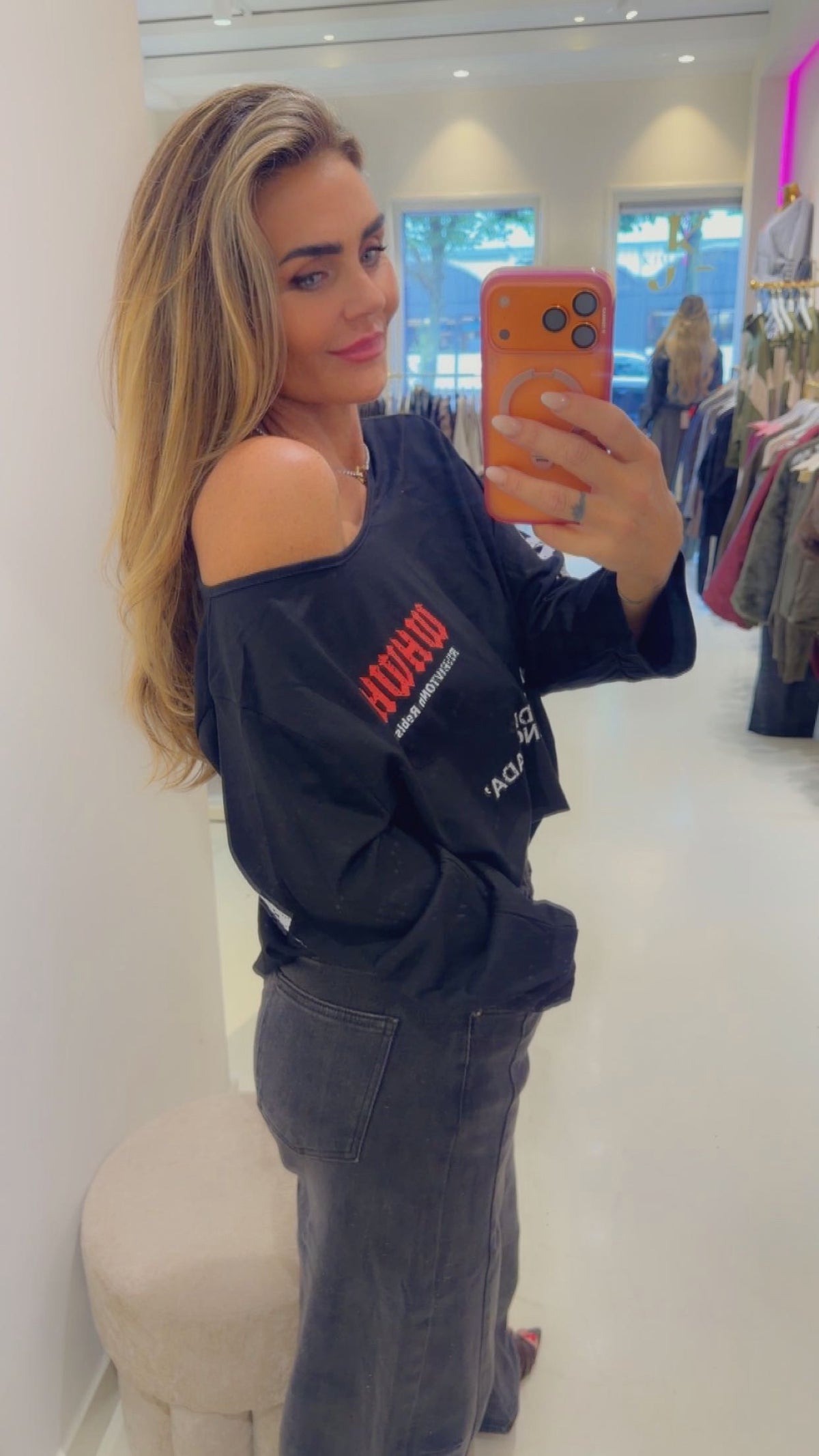 missy longsleeve offsholder black