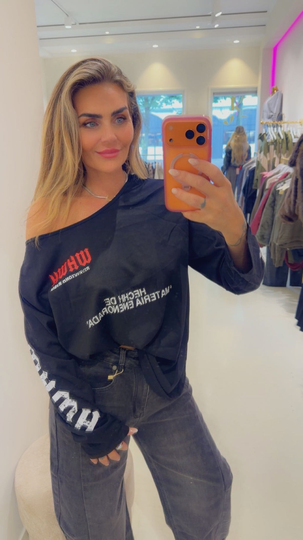 missy longsleeve offsholder black
