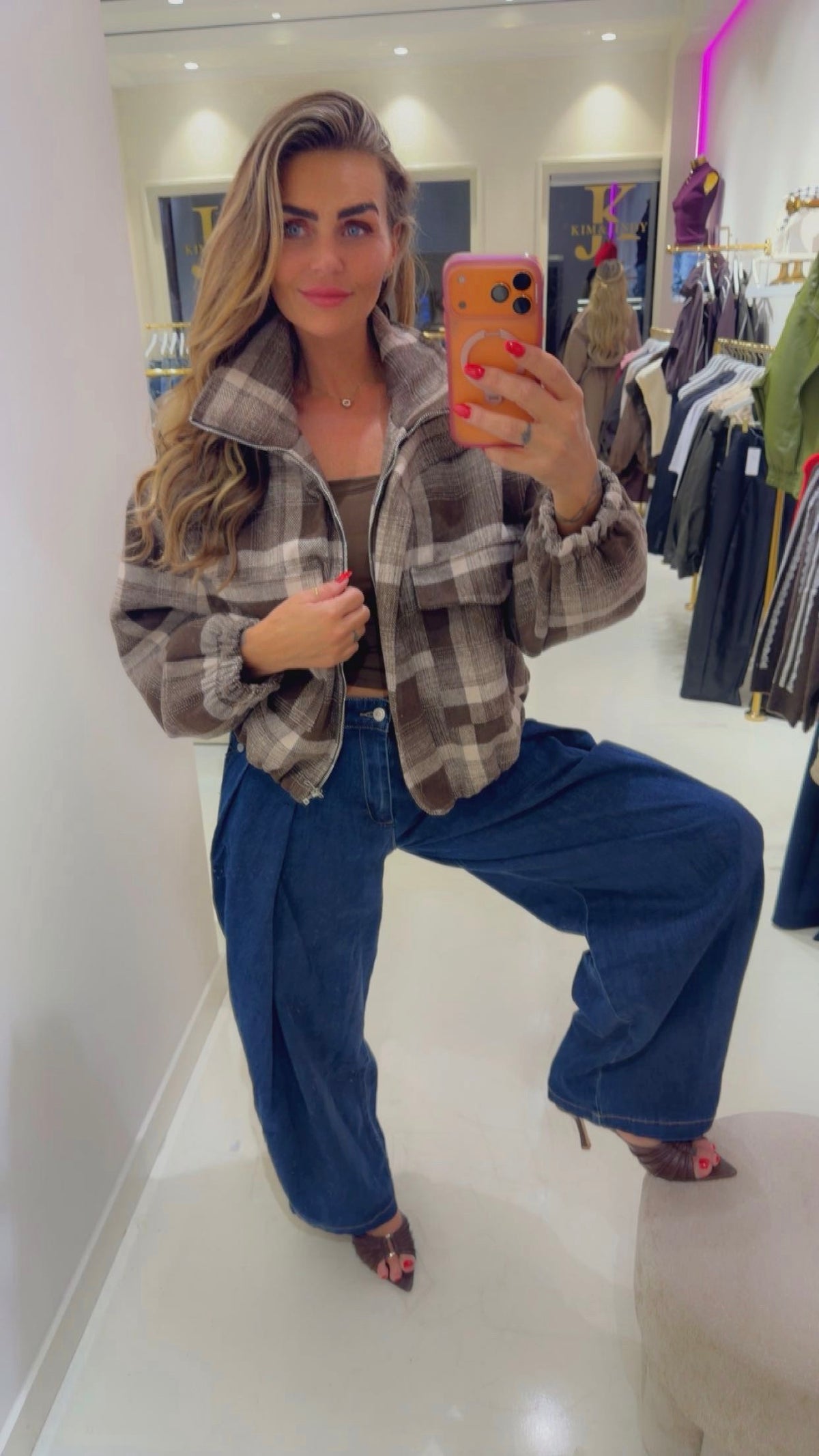 Gigi Geruite jacket