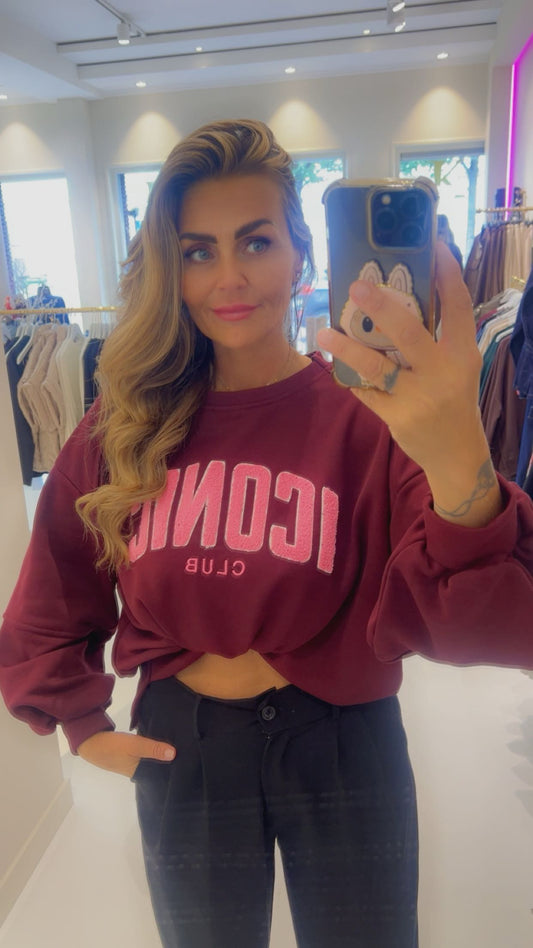 Iconic sweater burgendy
