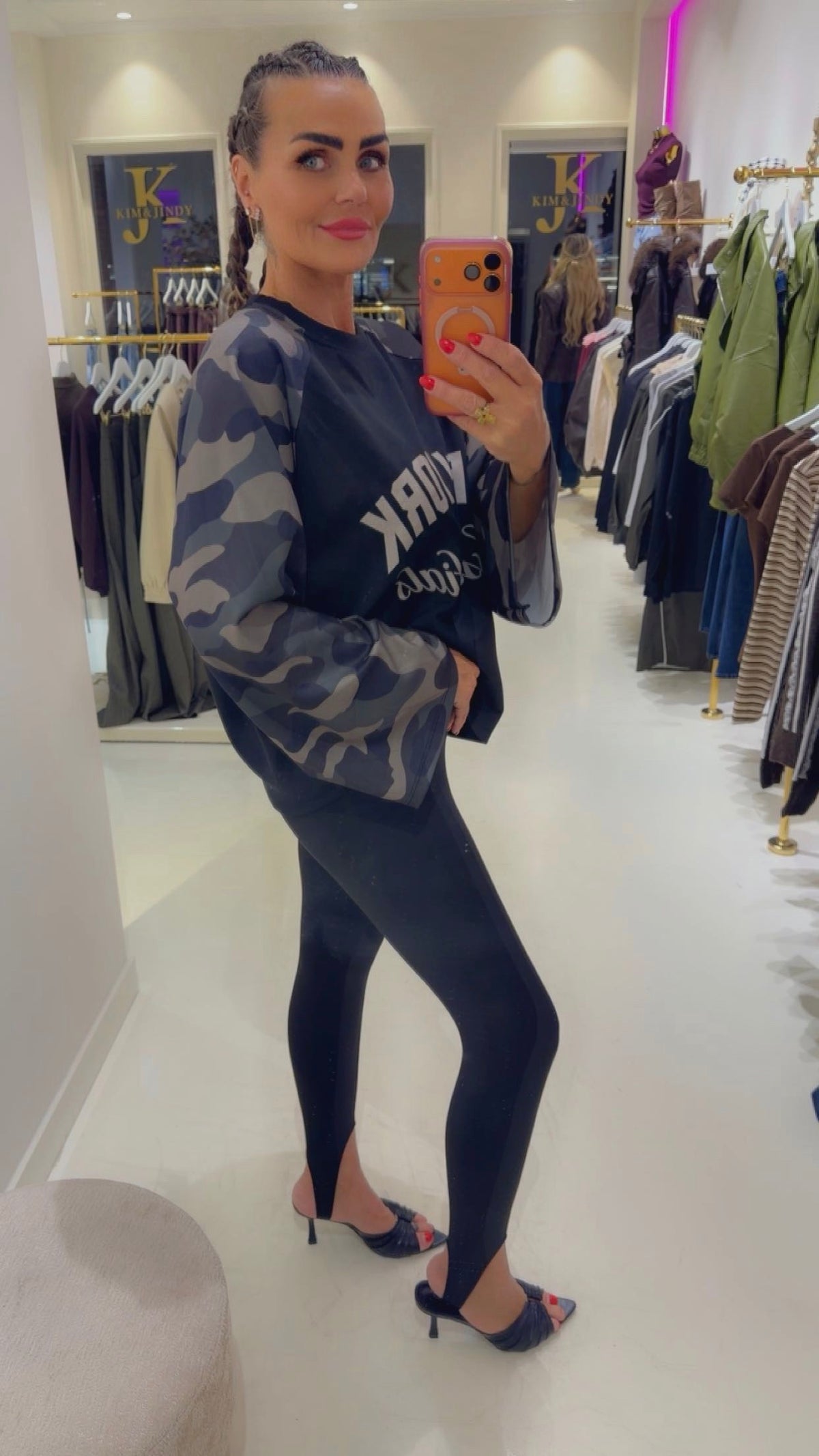 Longsleeve sweater army zwart