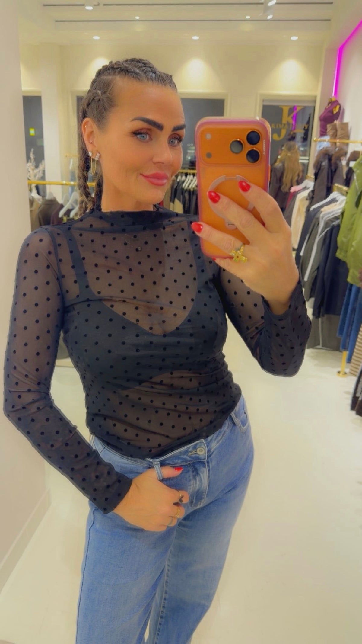 Dotty top zwart