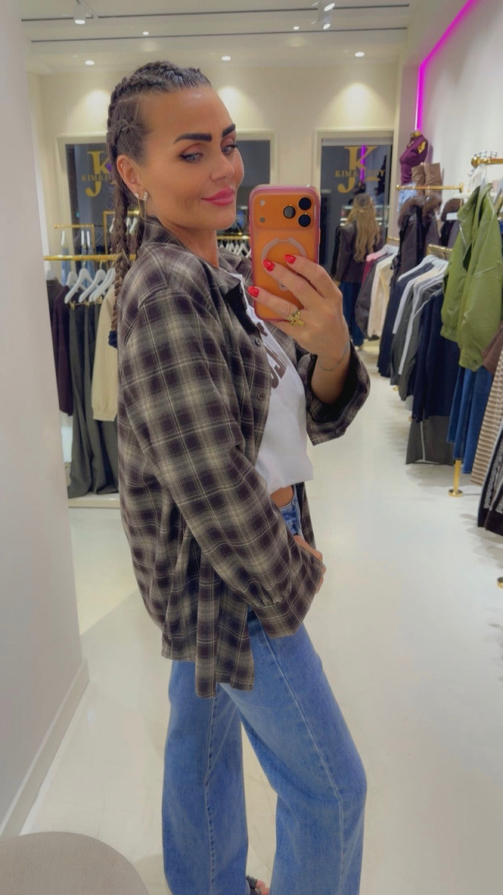 Romy geruite blouse