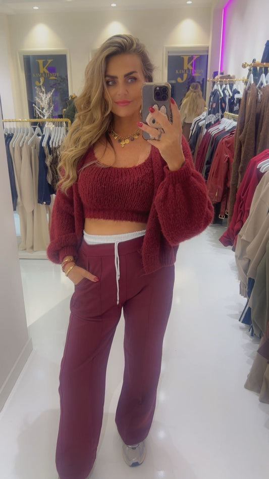 Anouk jogger burgendy