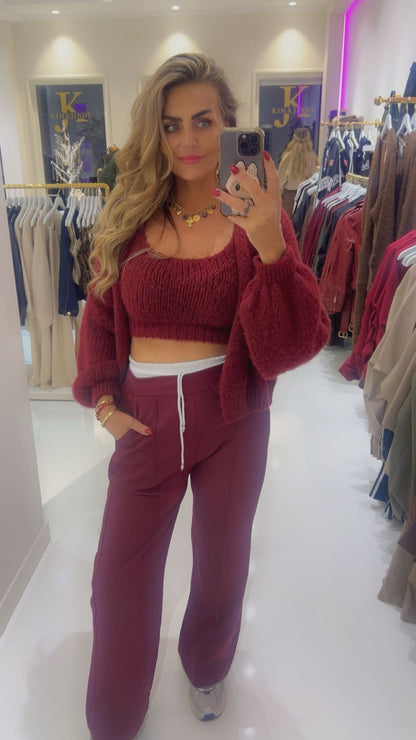 Ginny 2 piece set burgendy