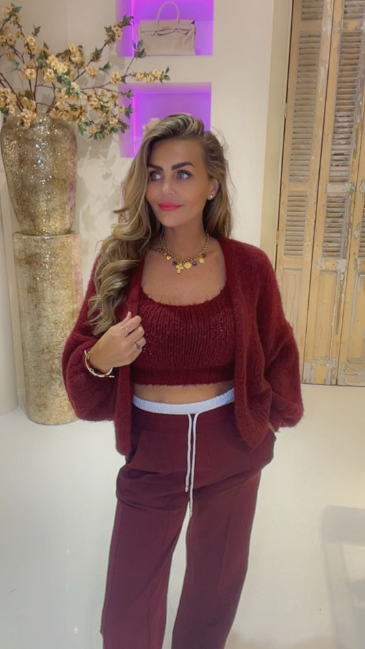 Ginny 2 piece set burgendy