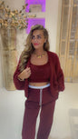 Ginny 2 piece set burgendy