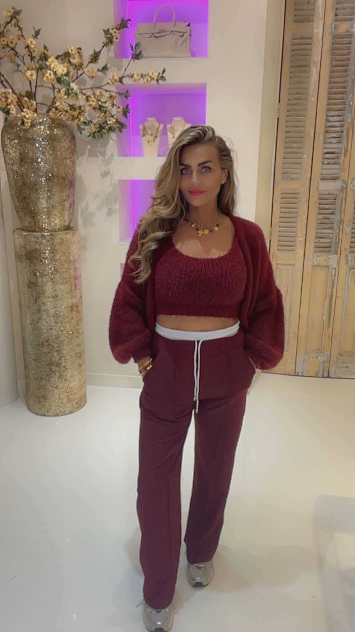 Ginny 2 piece set burgendy