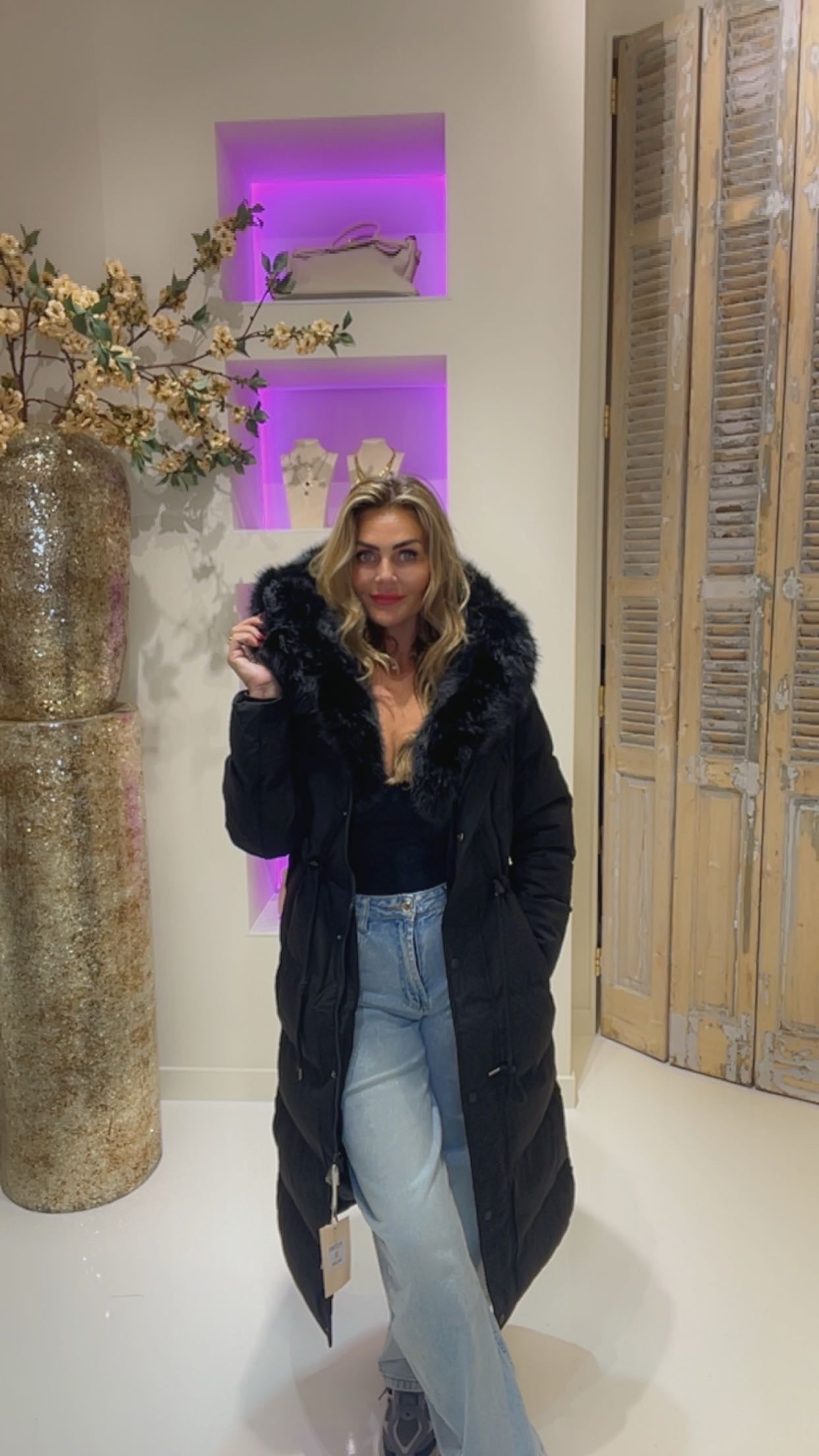 Diva winterjas black
