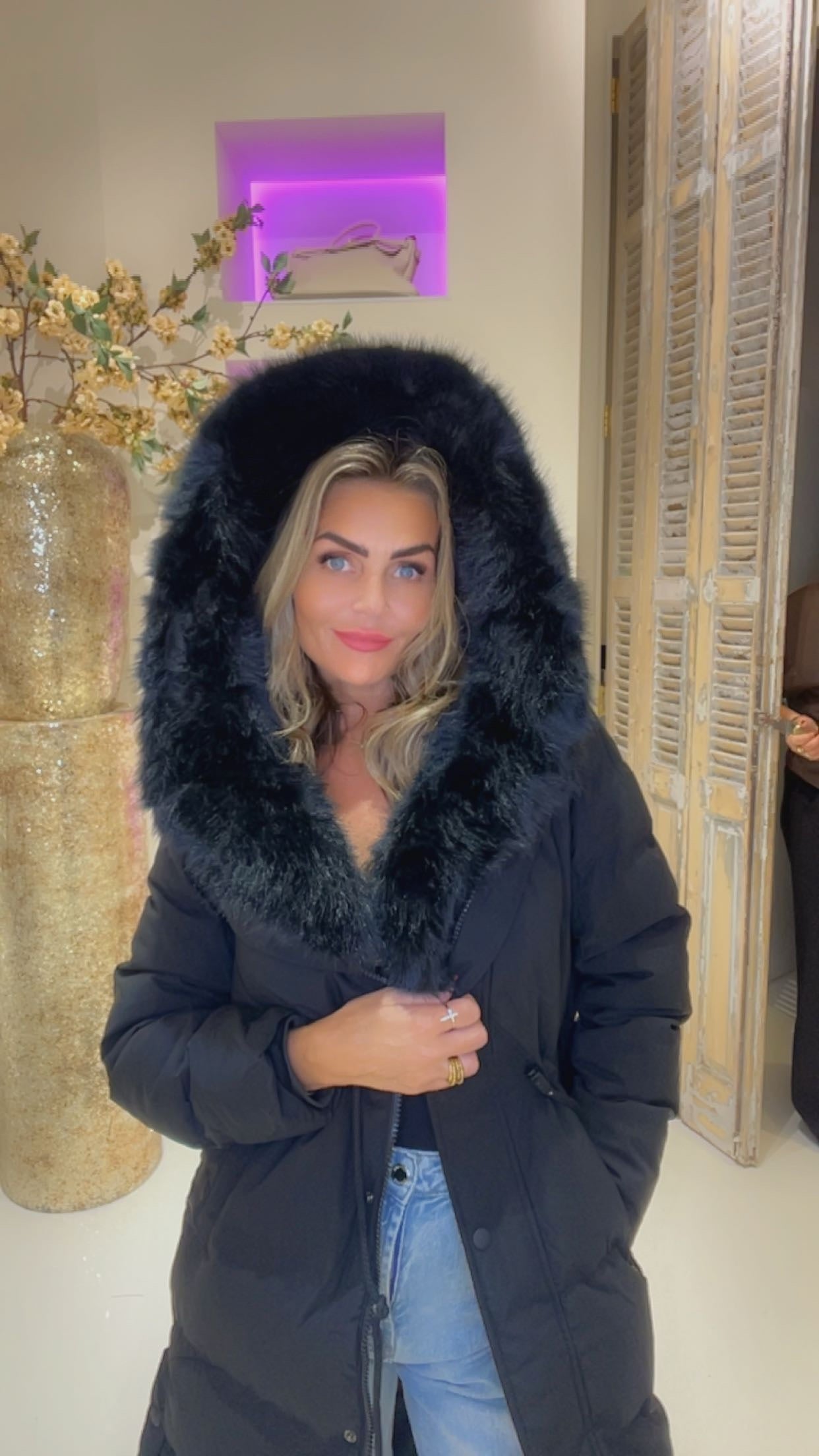 Diva winterjas black