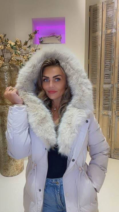 Diva winterjas beige