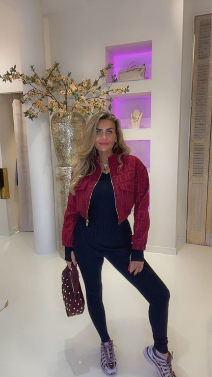 fanny jacket burgendy