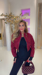 fanny jacket burgendy