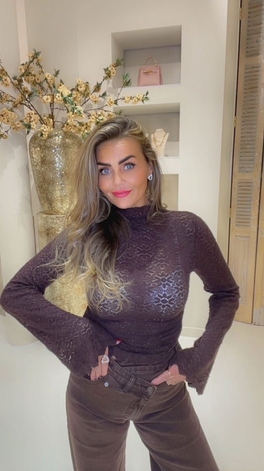 rosa top dark brown