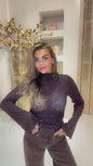 rosa top dark brown