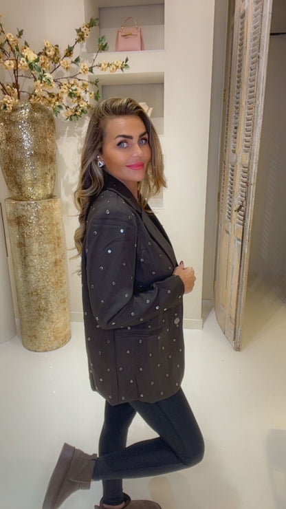 blazer studs brown