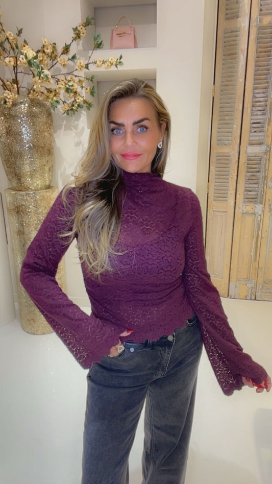rosa top aubergine
