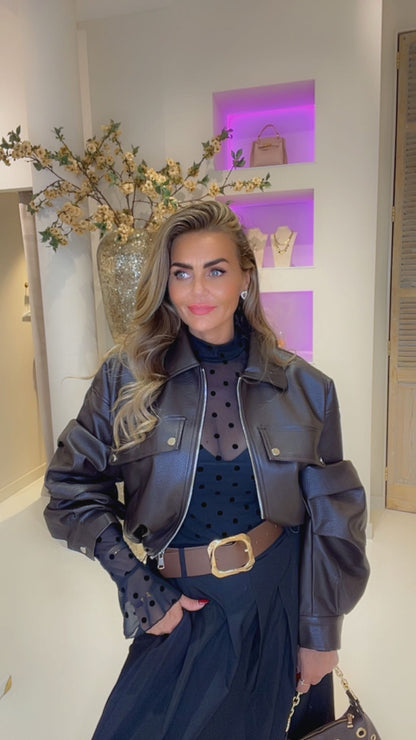 kylie jacket dark brown