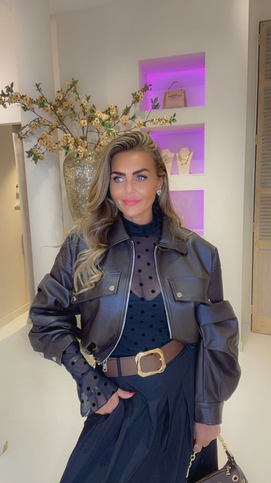 kylie jacket dark brown