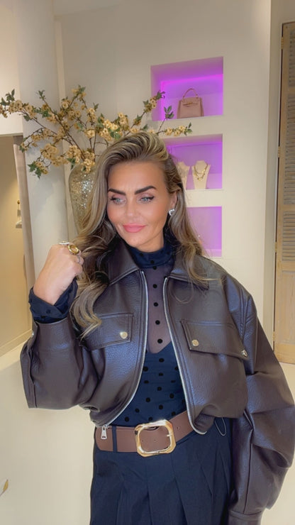 kylie jacket dark brown