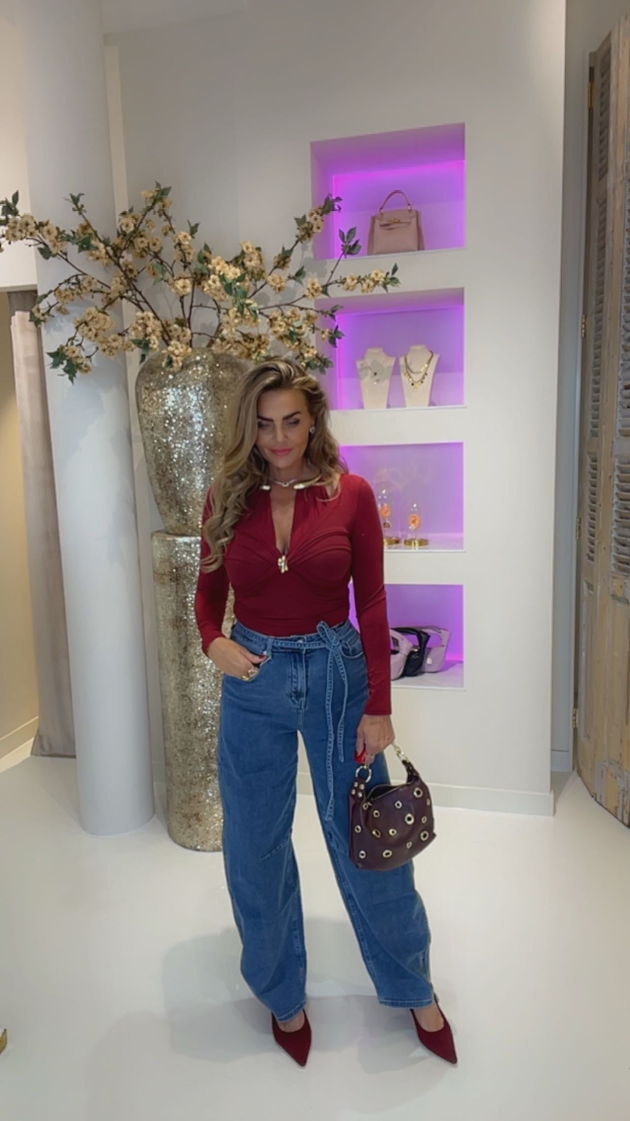 Laura balloon jeans stretch
