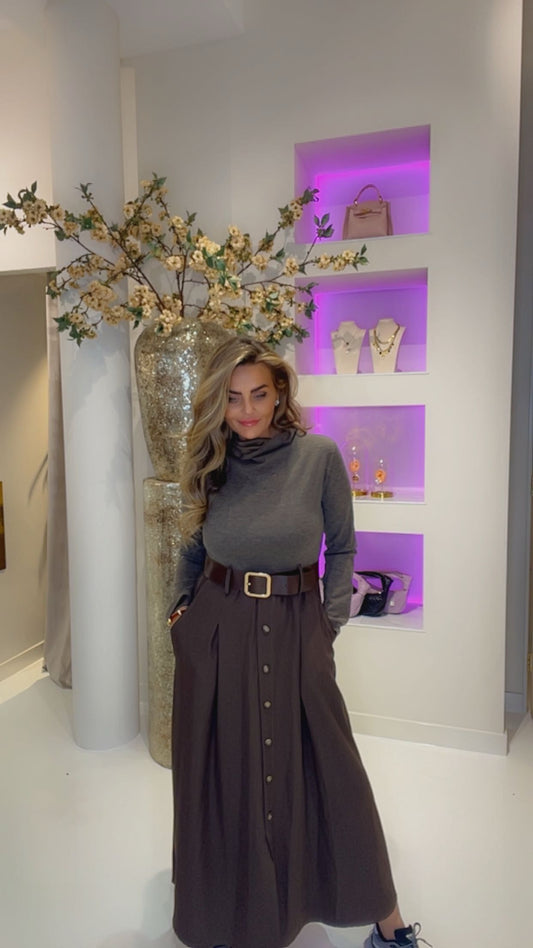 cilla dress brown