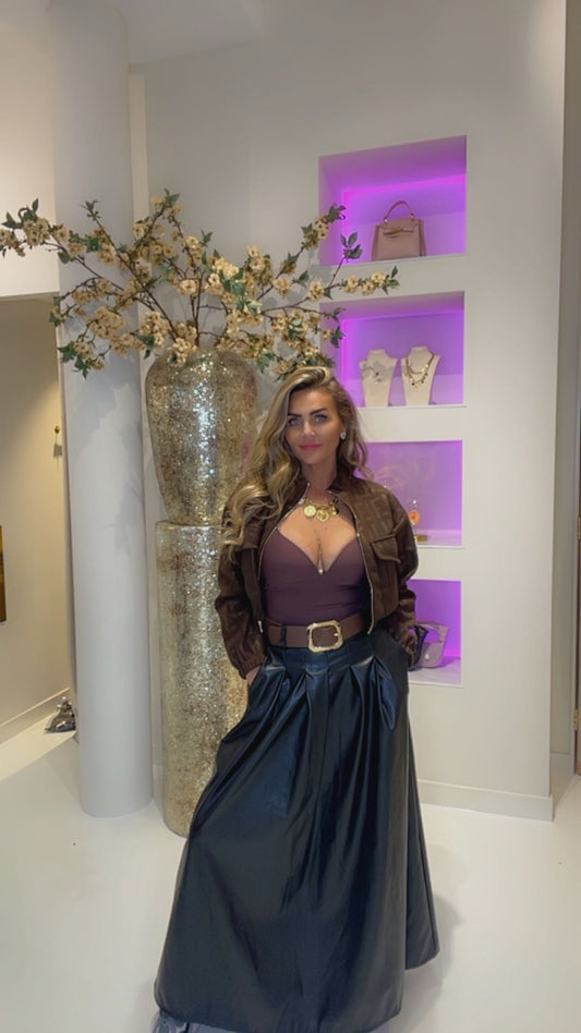 demelza leather rok + riem