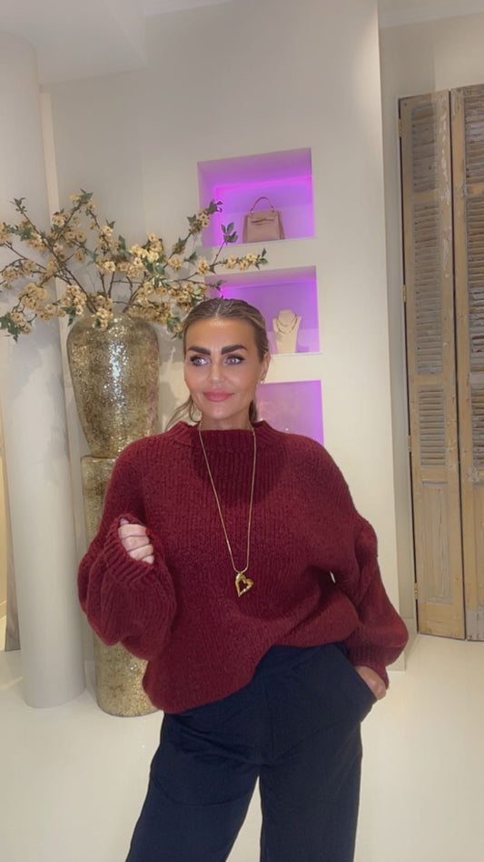 gisley sweater burgendy