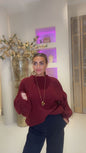 gisley sweater burgendy