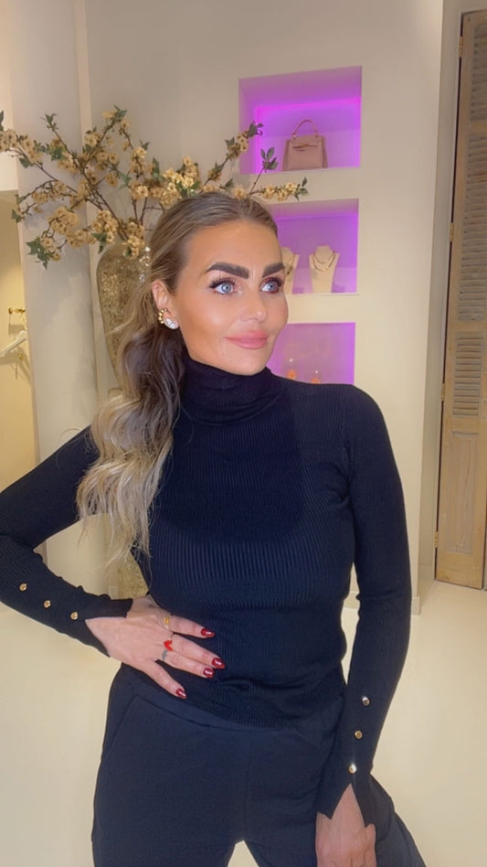 cindy col top zwart