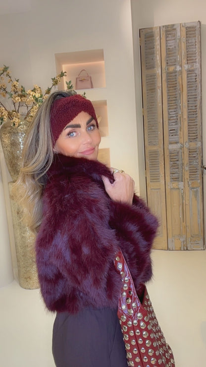 teddy haarband burgendy