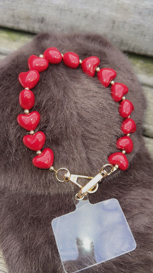 love telefoon hanger burgendy