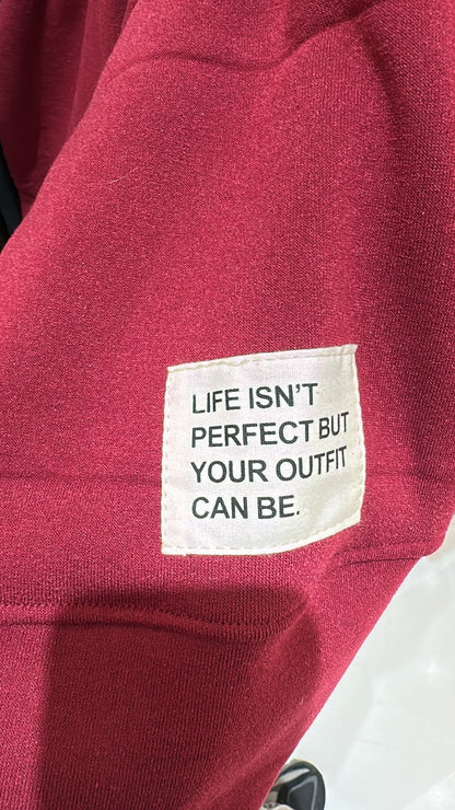 life ins’t perfect burgendy